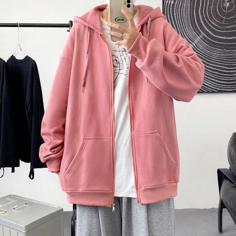 レディース スウェット オーバーサイズ ジップアップパーカー
