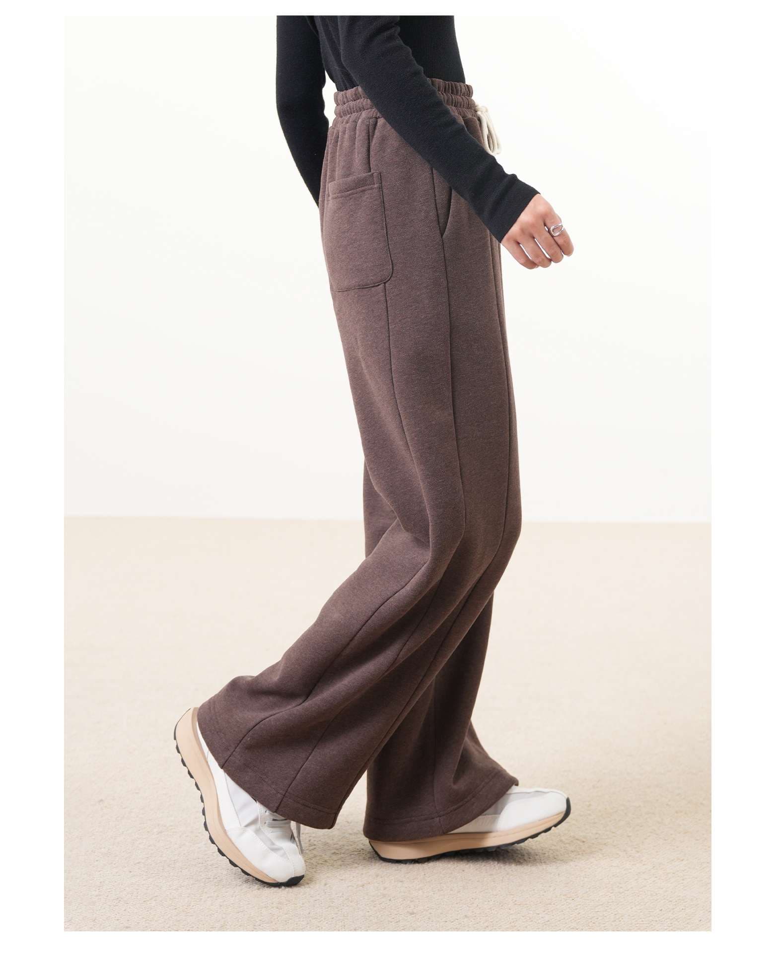 レディース リラックスワイドレッグスウェットパンツ