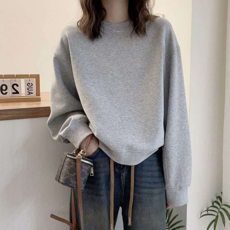 レディース スウェット ゆったりシルエットの裏起毛スウェット