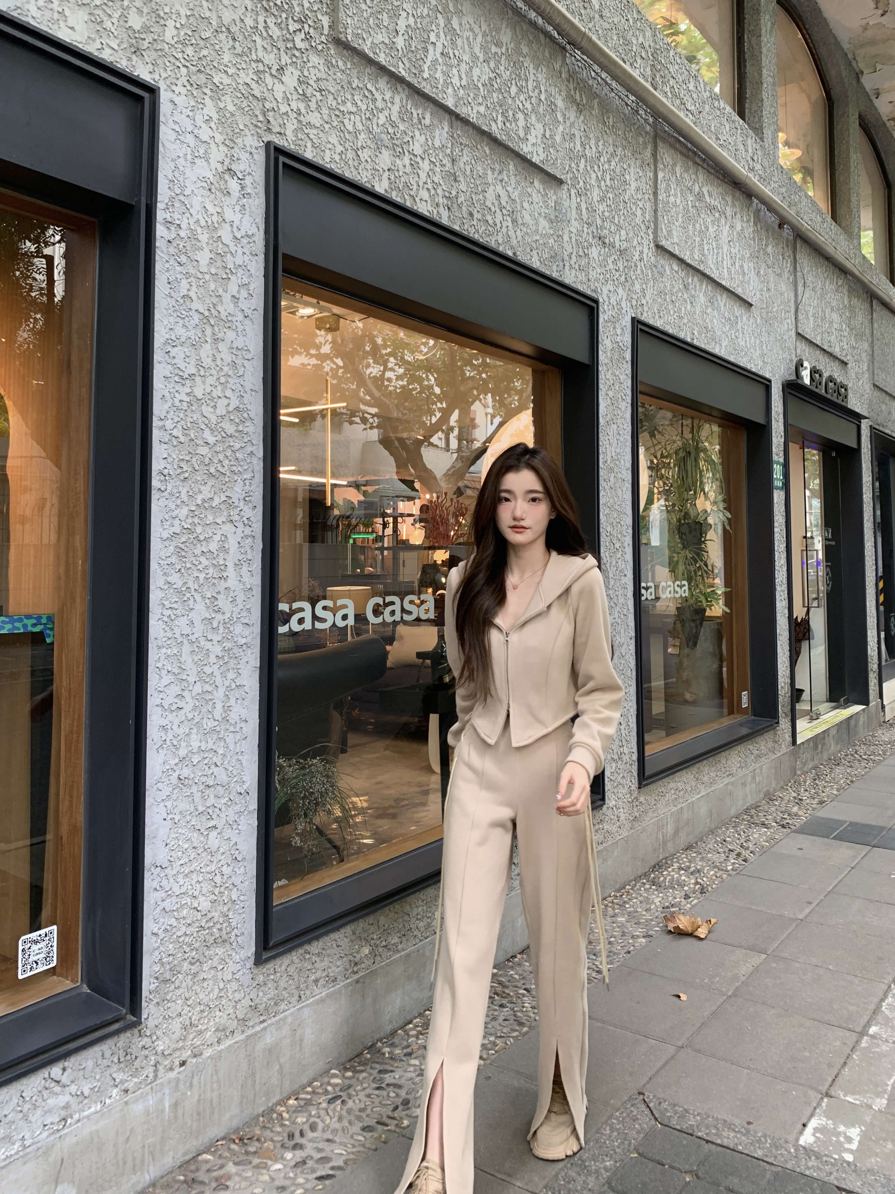 レディース エレガントワイドレッグスウェットパンツ