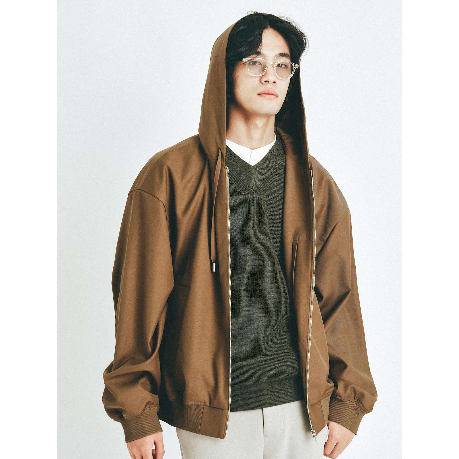 レディース スウェット オーバーサイズ フーディージャケット