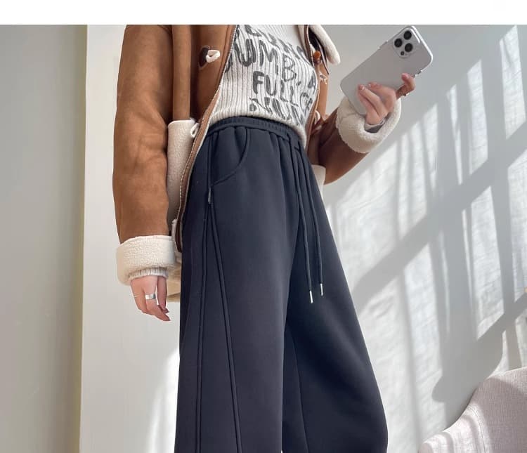 レディース ゆったり裾広がりスウェット パンツ