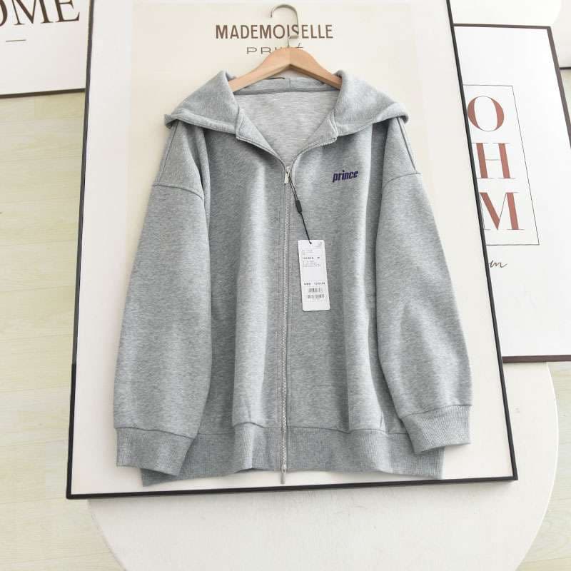 レディース スウェット ゆったりフード付きスポーツブルゾン