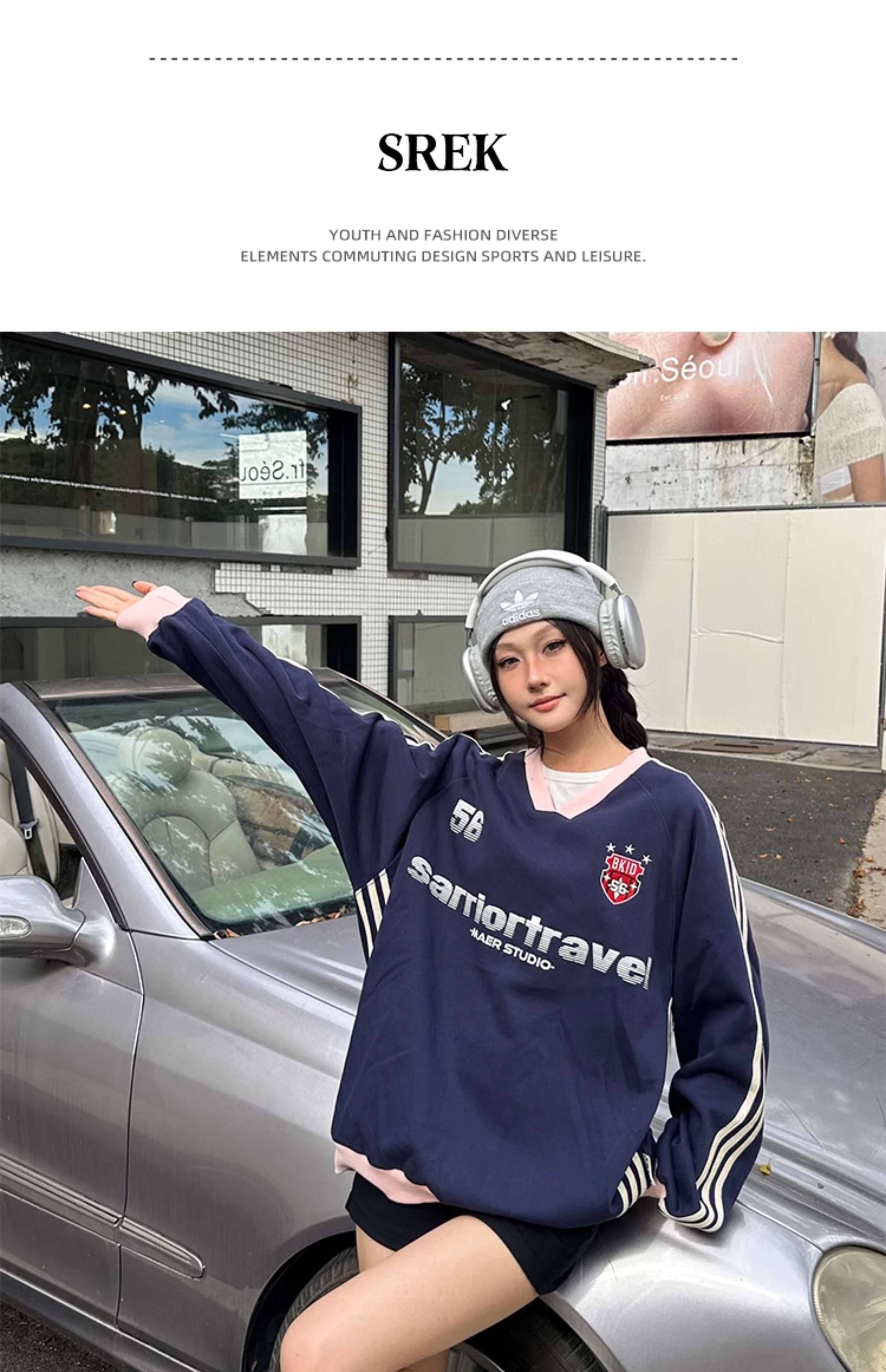 レディース サリオトラベル オーバーサイズスポーツスウェット
