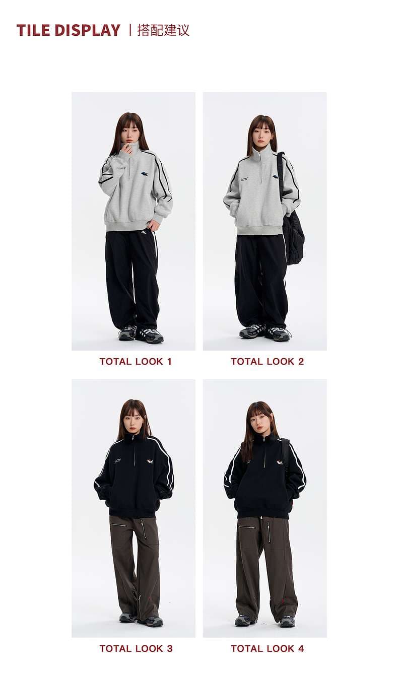 レディース TGNSハーフジップスポーツスウェット