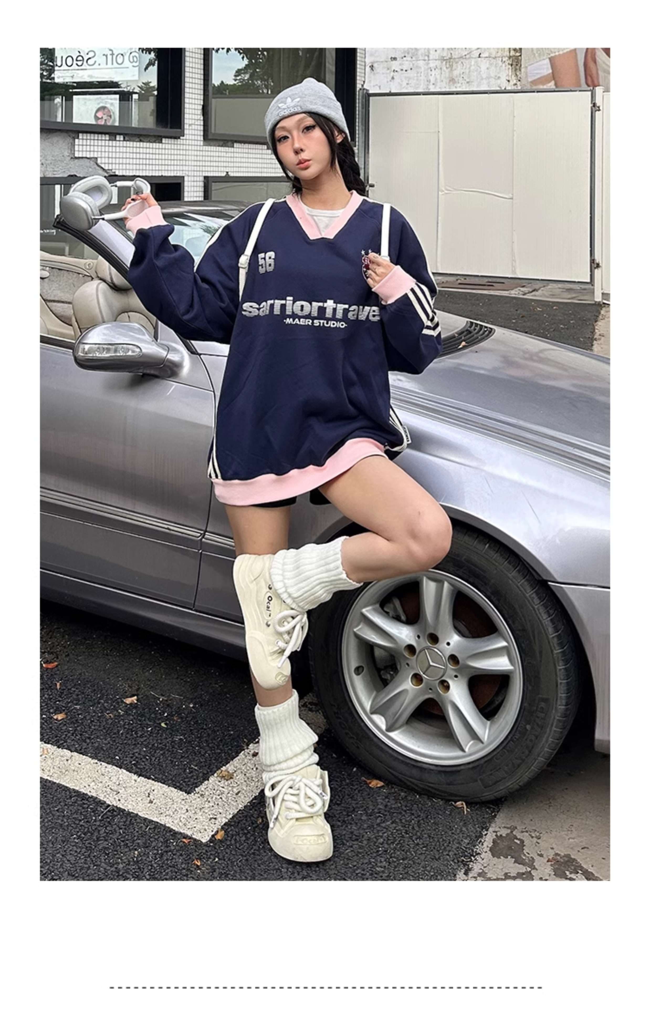 レディース サリオトラベル オーバーサイズスポーツスウェット