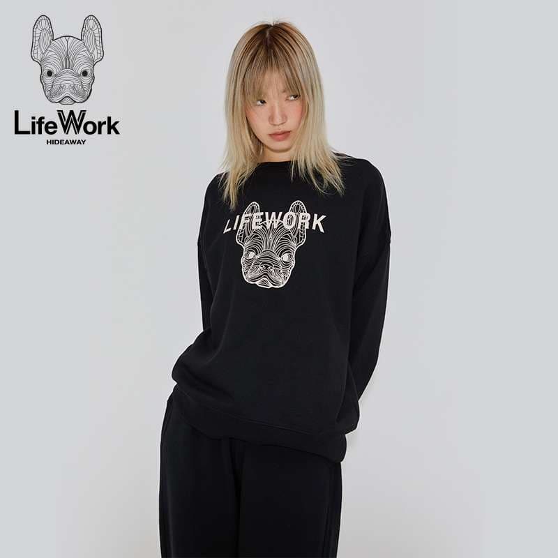 レディース LifeWork フレンチブルドッグロゴスウェット
