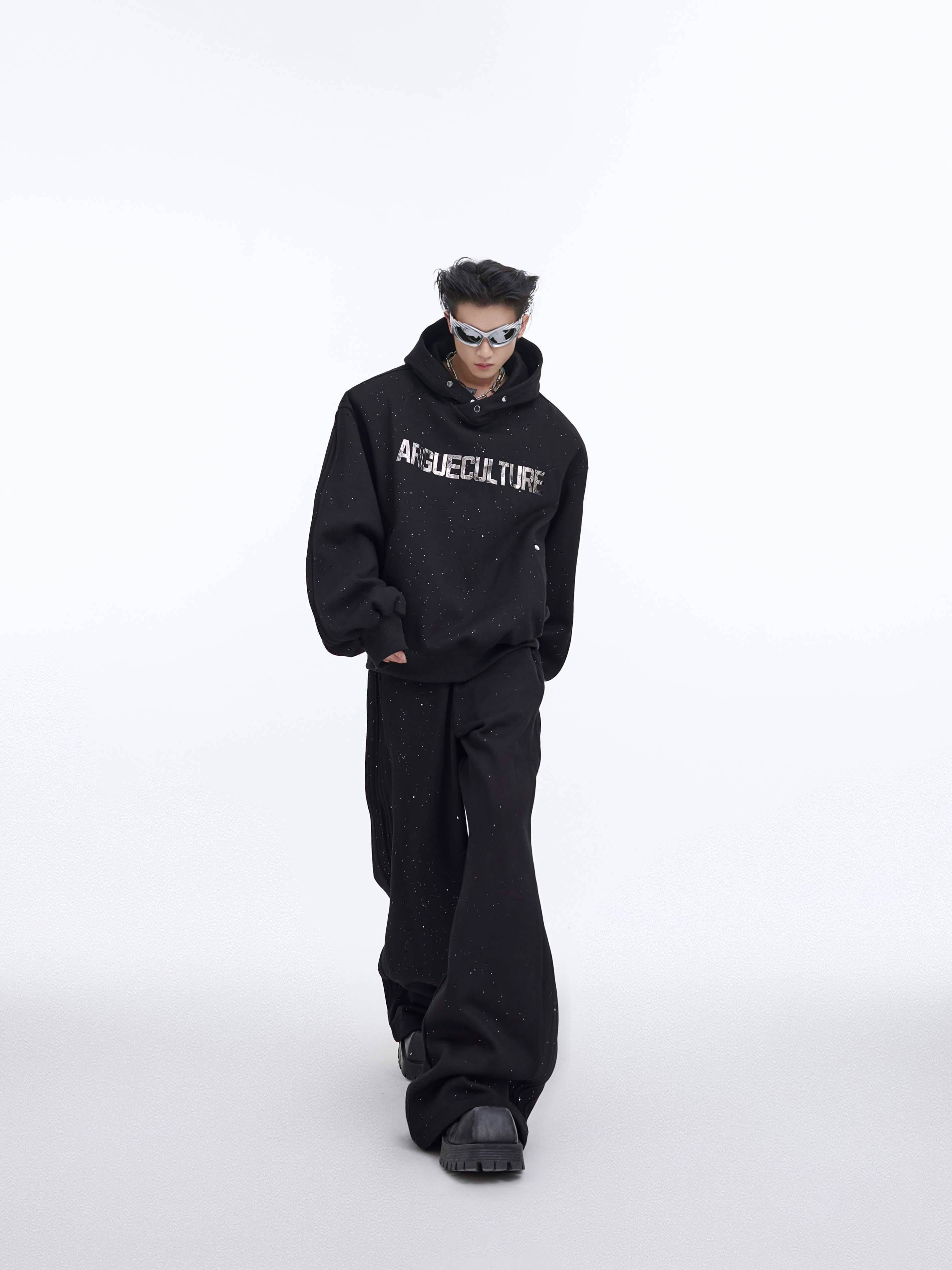 レディース スウェット ARGUECULTUREスペースグリッターフーディ