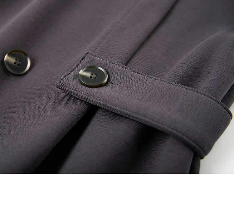 レディース スウェット エレガントシンプル ベルト付き ミディ丈ワンピース