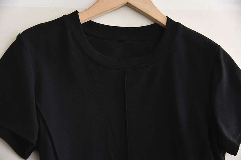 レディース スウェット シンプルエレガント 半袖ロングワンピース