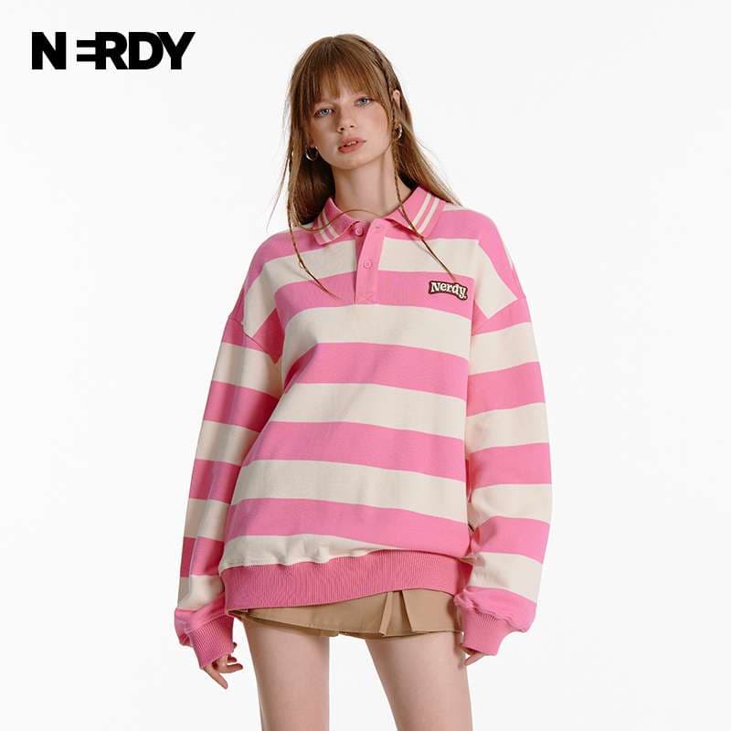 レディース NERDYボーダーポロスウェット