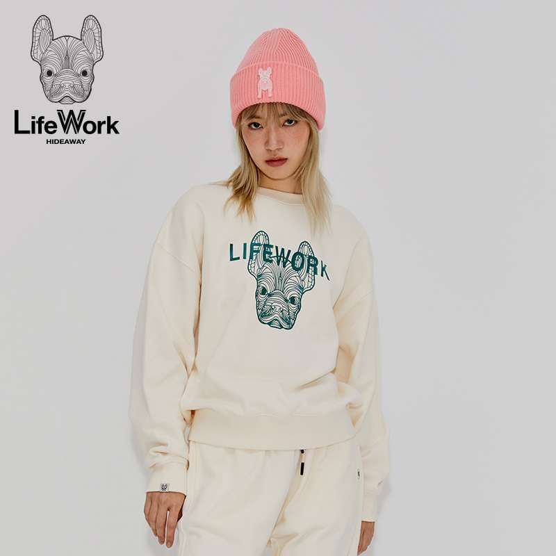 レディース LifeWork フレンチブルドッグロゴスウェット