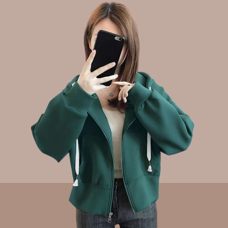 レディース スウェット ゆったりシルエットのジップアップパーカー