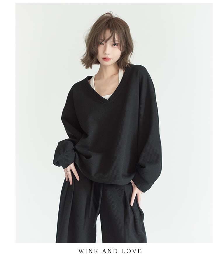 レディース スウェット ゆったりシルエットの上下セット
