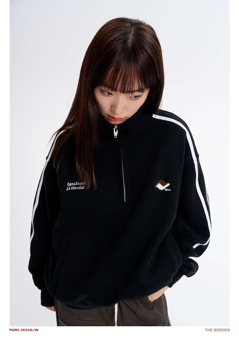 レディース TGNSハーフジップスポーツスウェット