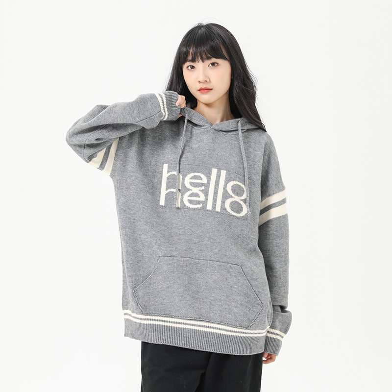 レディース スウェット こんにちはパーカー フリースプルオーバー