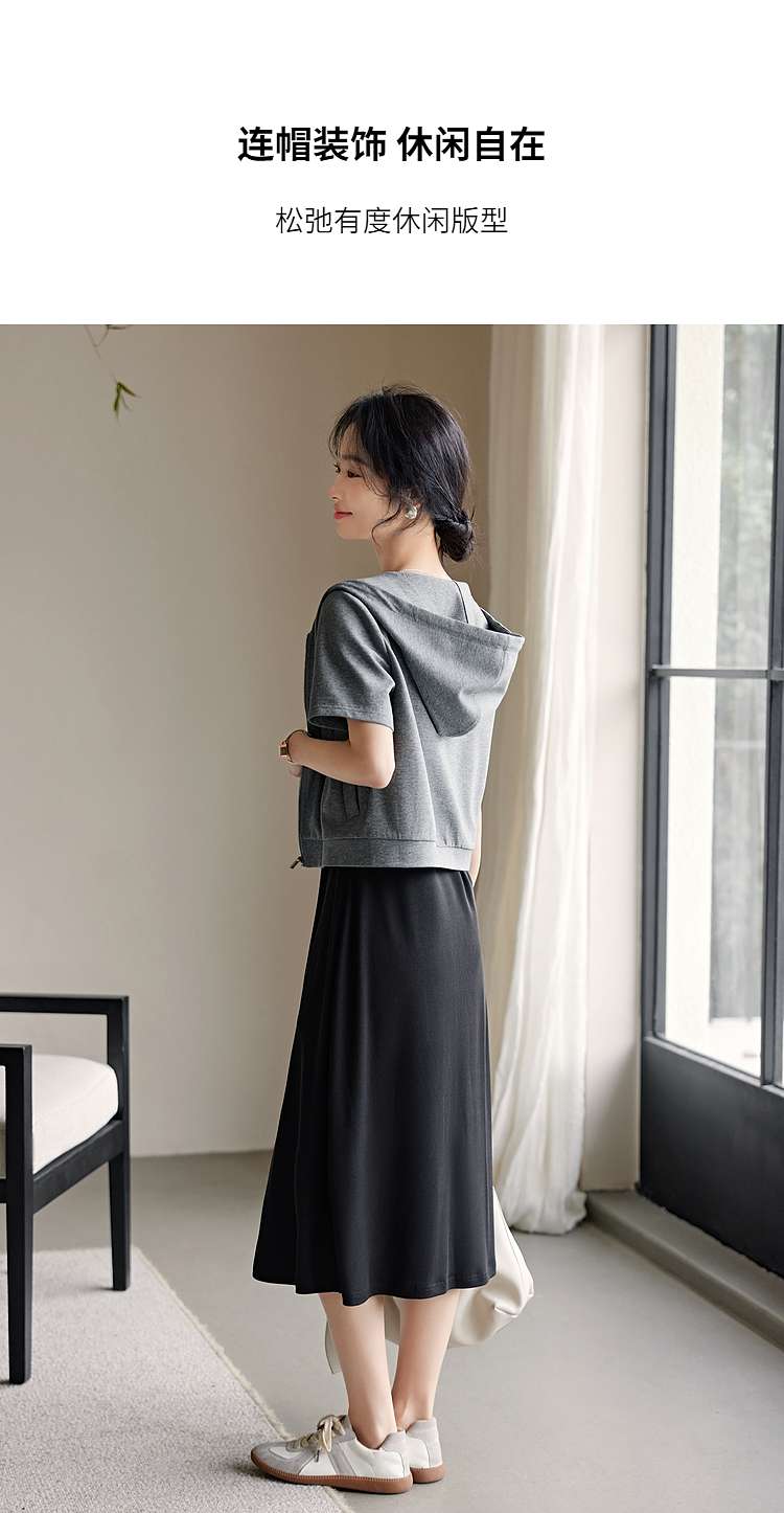 レディース スウェット リラックスフーディ＆マキシワンピースセット