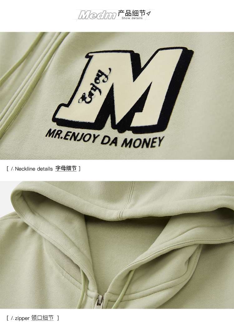 レディース スウェット お金が大好きジップパーカー