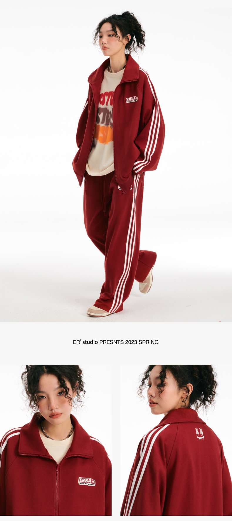 レディース スウェット スポーティーストリート風ジャケット