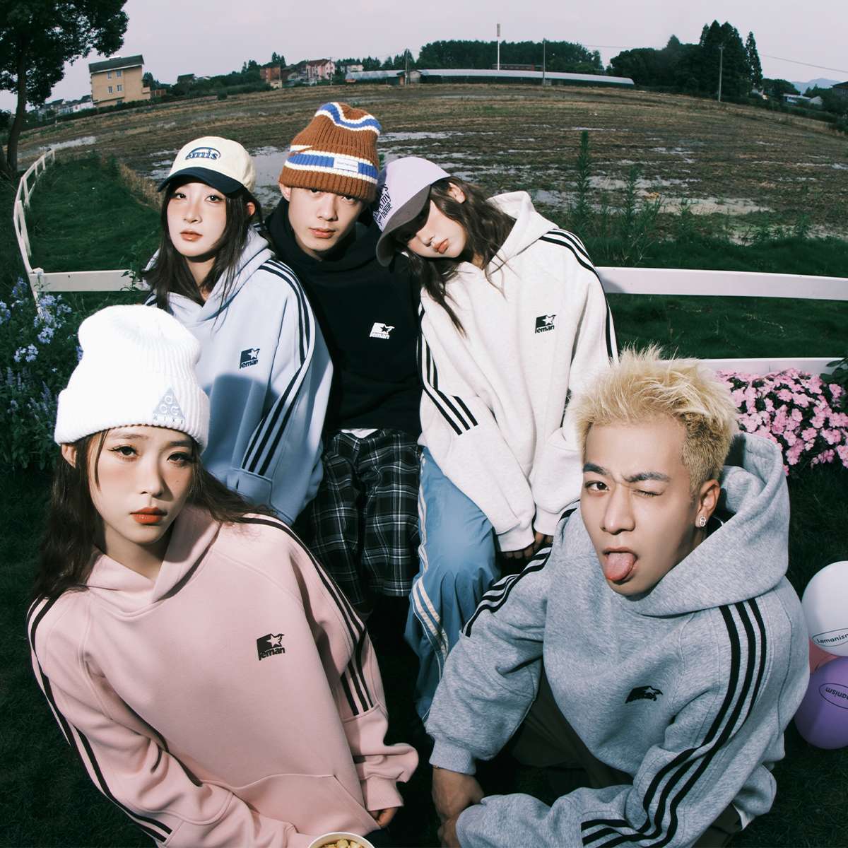 レディース スウェット マルチカラー ストライプ スポーツ パーカー