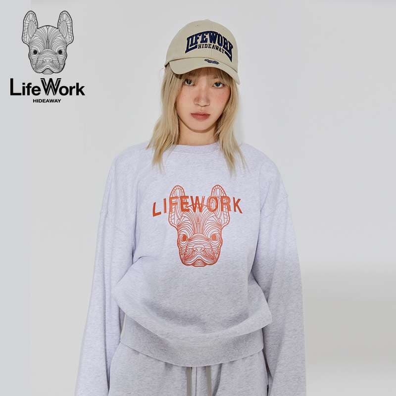 レディース LifeWork フレンチブルドッグロゴスウェット