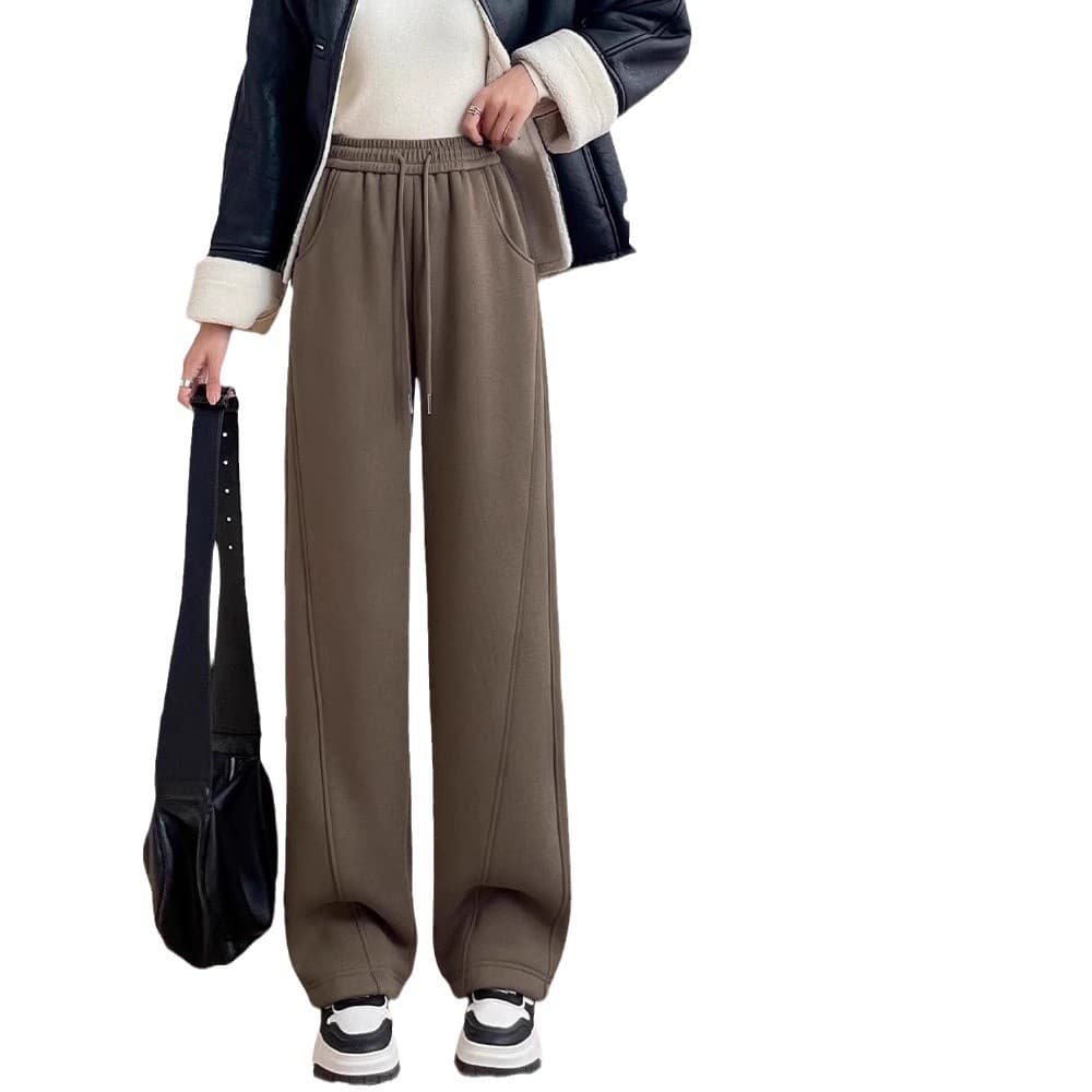 レディース ゆったり裾広がりスウェット パンツ