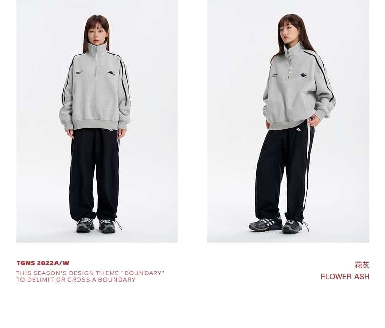 レディース TGNSハーフジップスポーツスウェット