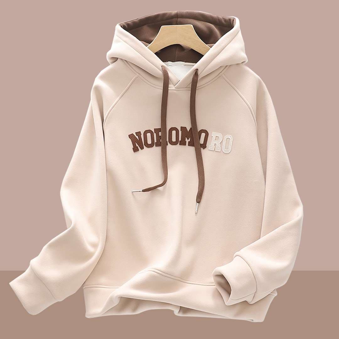レディース ノロモロ ロゴ入りフーディー スウェット