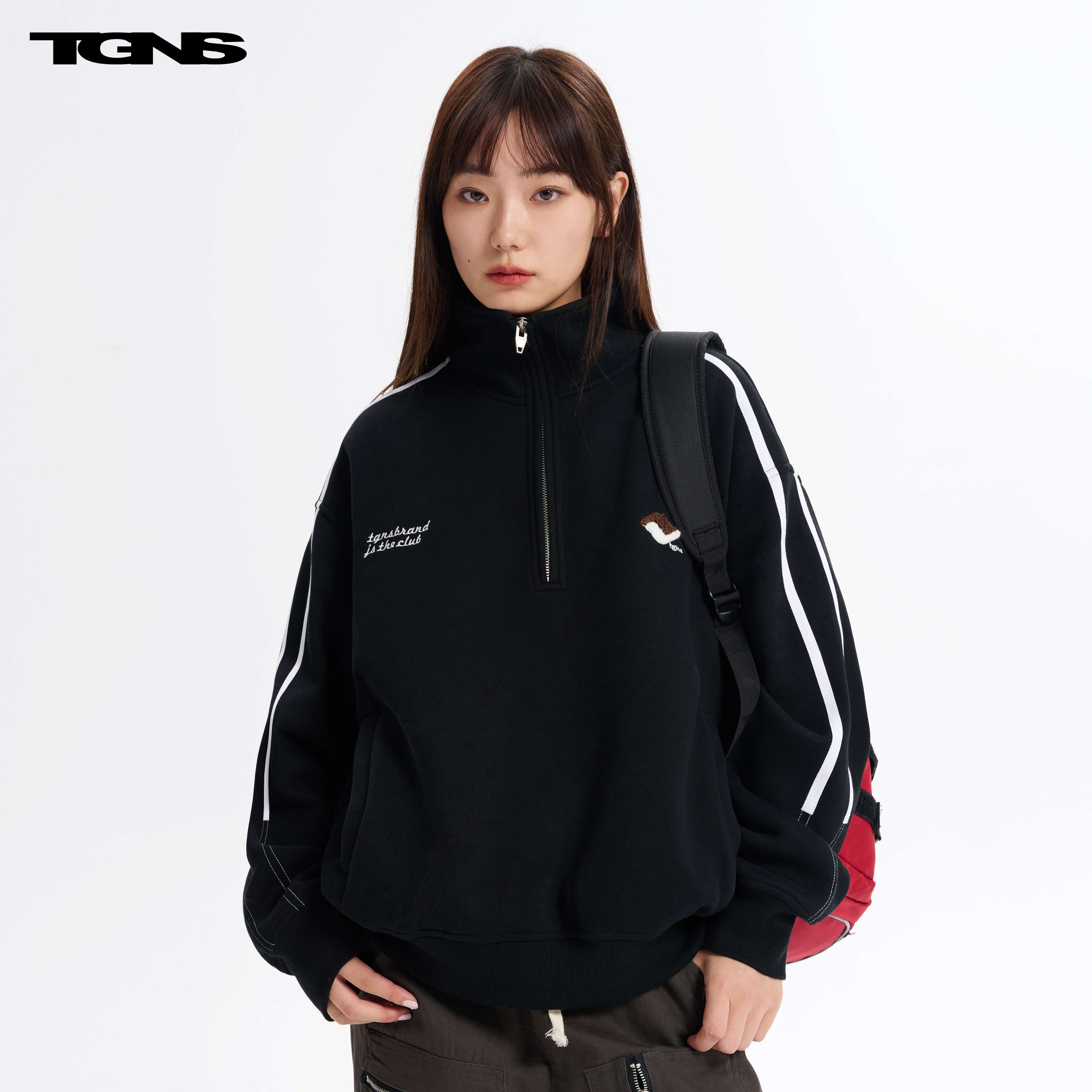 レディース TGNSハーフジップスポーツスウェット