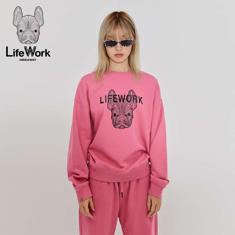 レディース LifeWork フレンチブルドッグロゴスウェット
