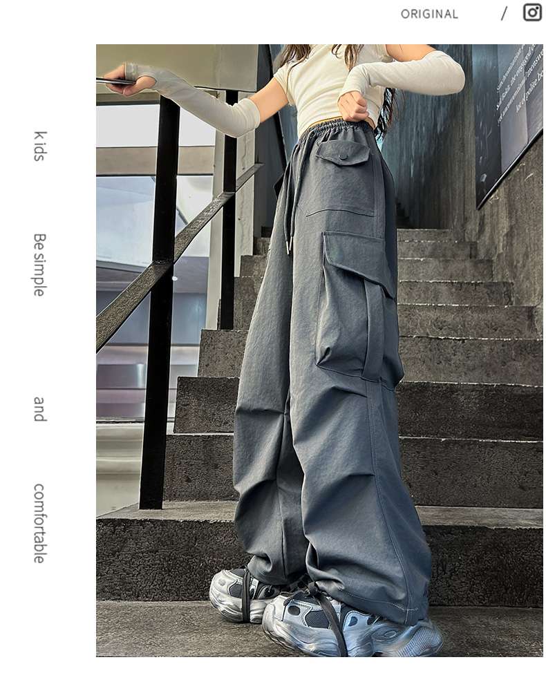 レディース オーバーサイズカーゴスウェットパンツ