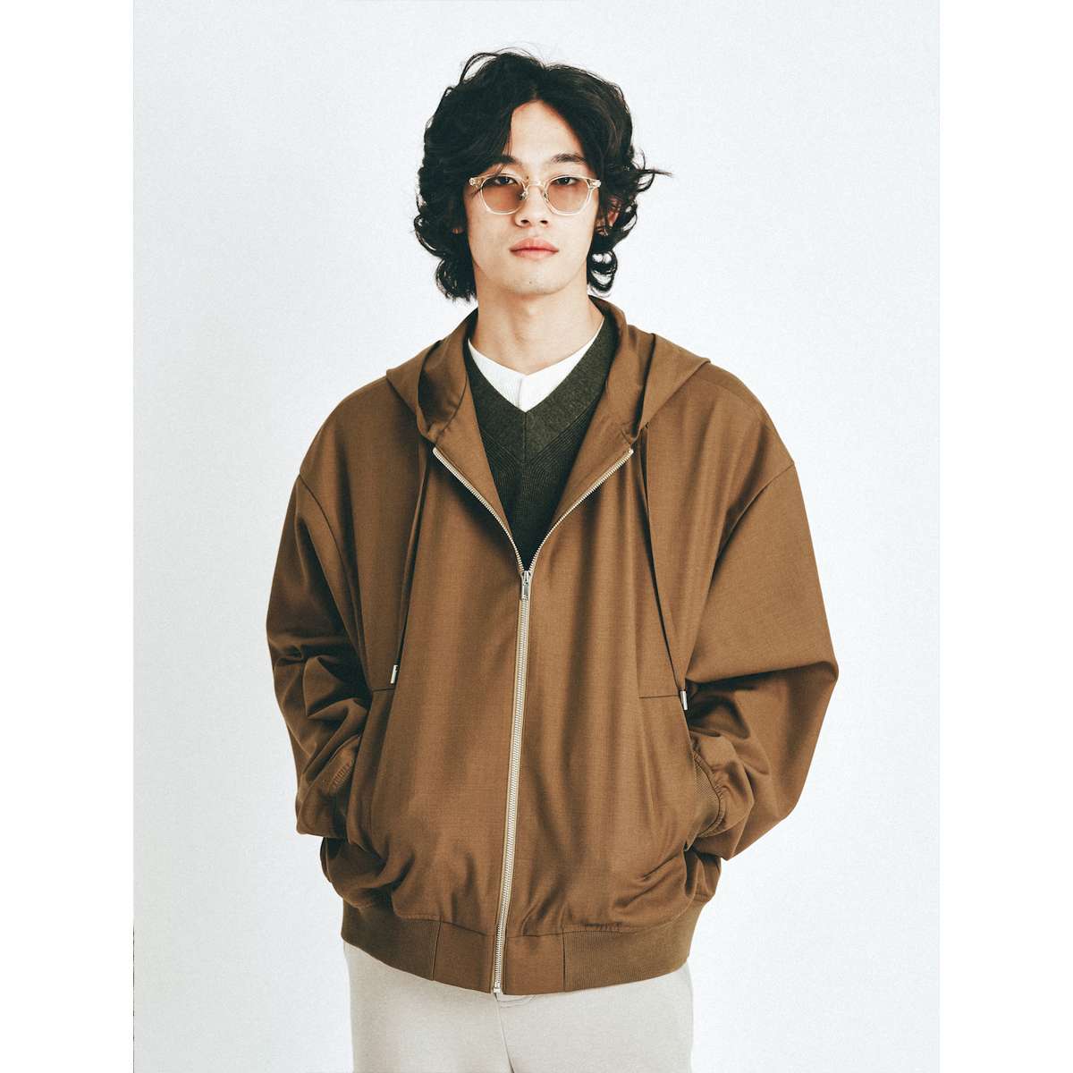 レディース スウェット オーバーサイズ フーディージャケット