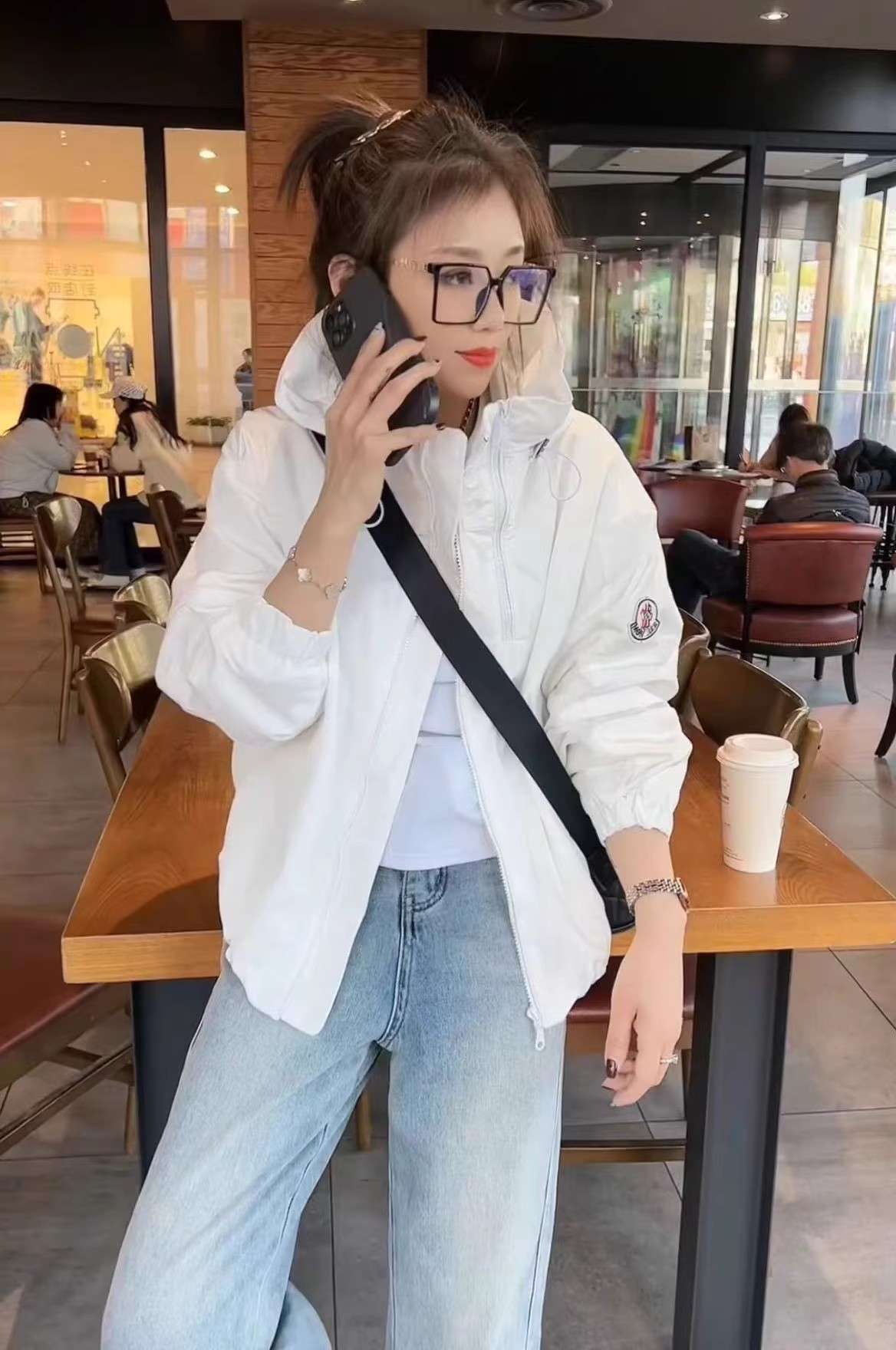 レディース スウェット オーバーサイズ スポーティ ジャケット