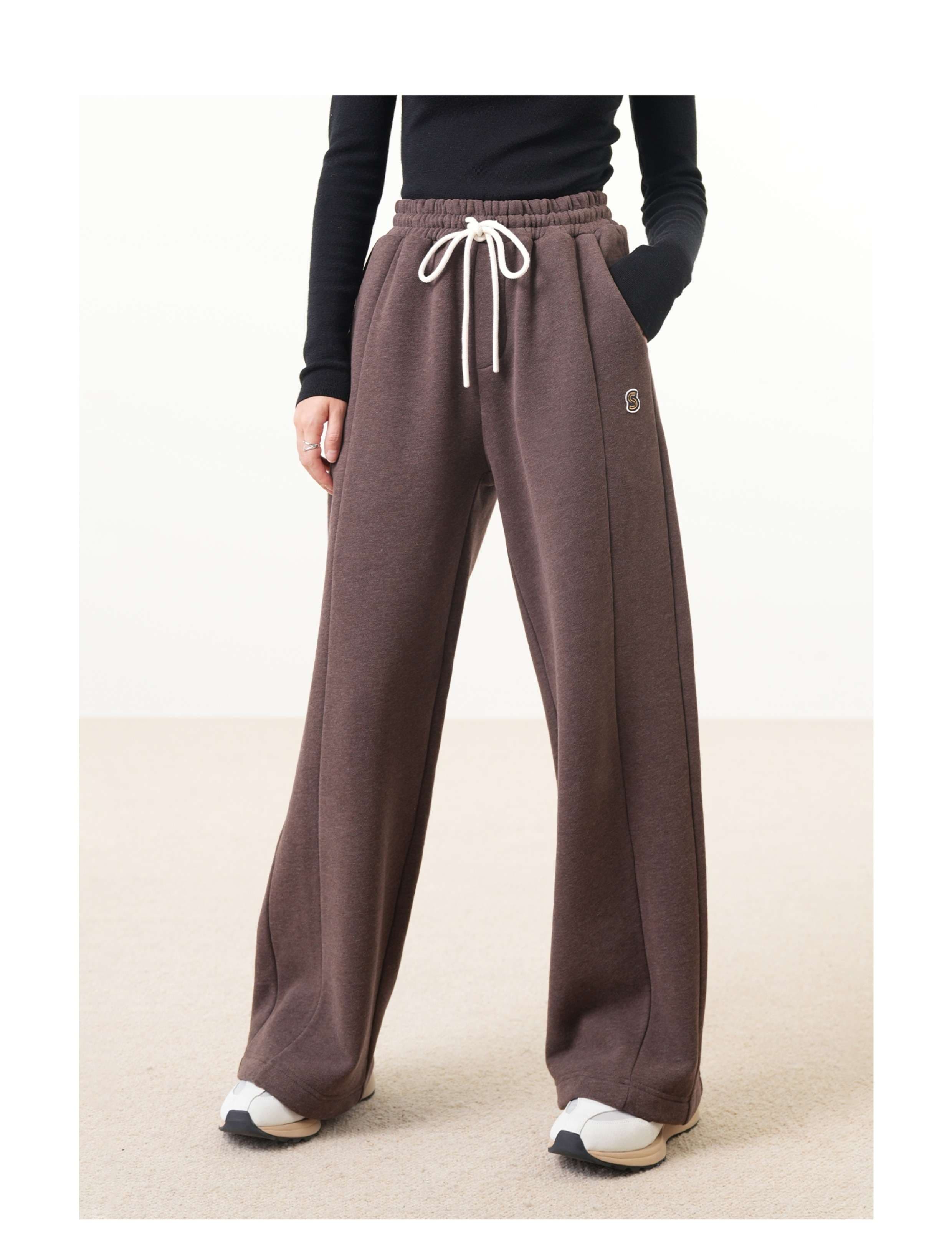 レディース リラックスワイドレッグスウェットパンツ