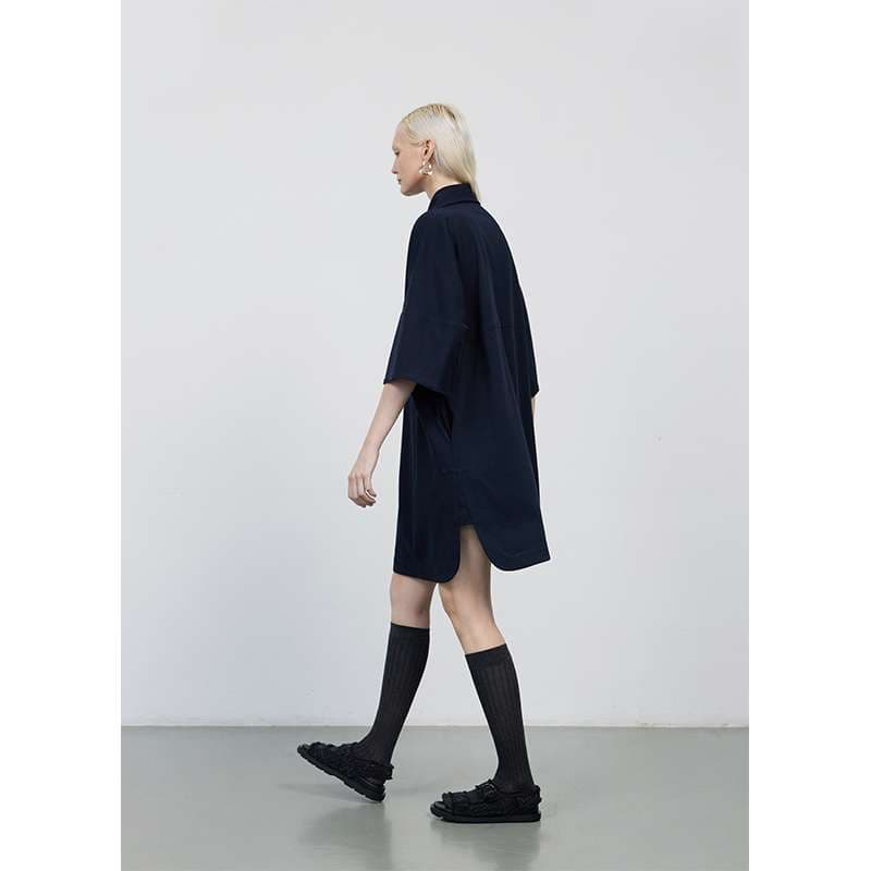 レディース スウェット オーバーサイズ シャツワンピース