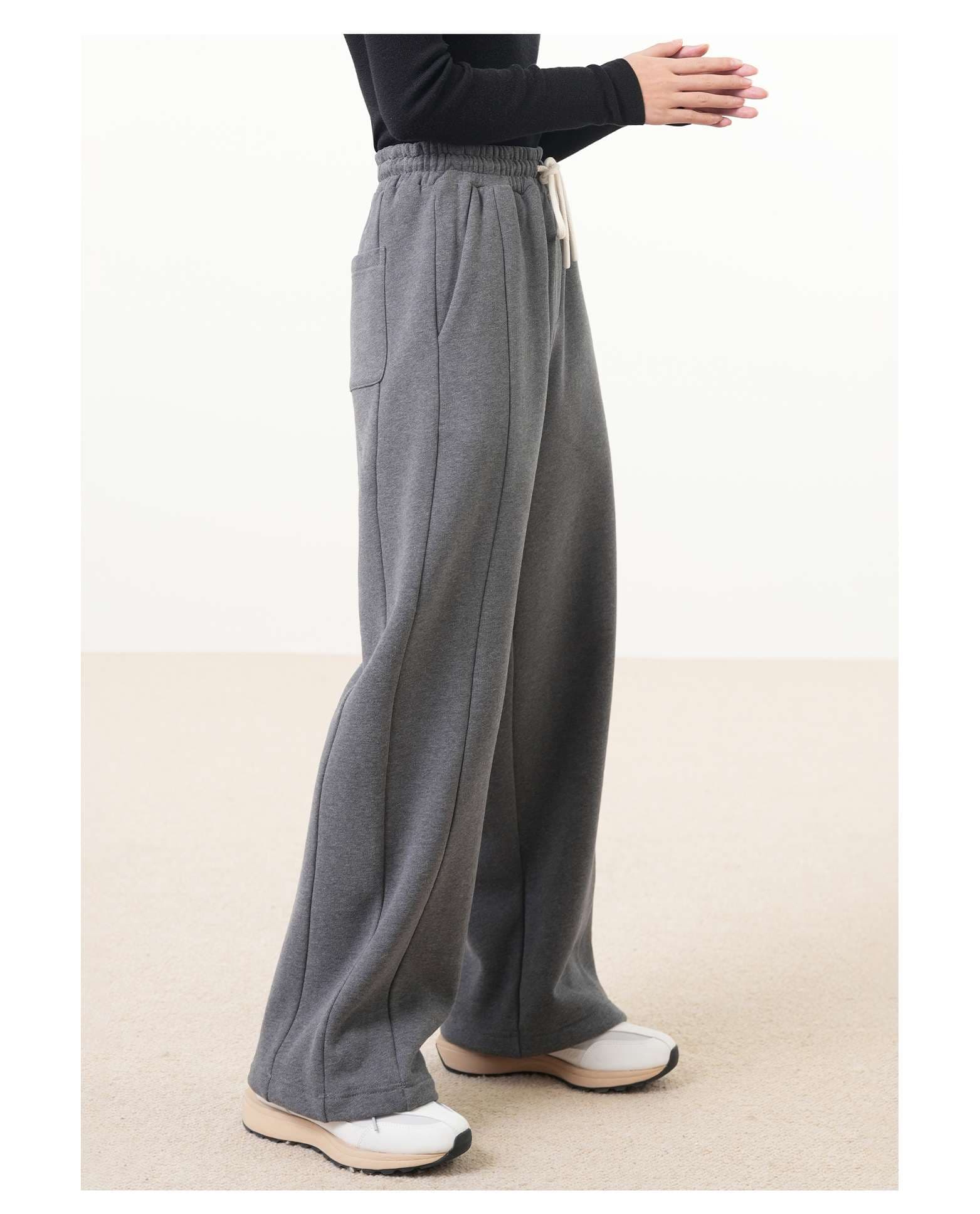 レディース リラックスワイドレッグスウェットパンツ