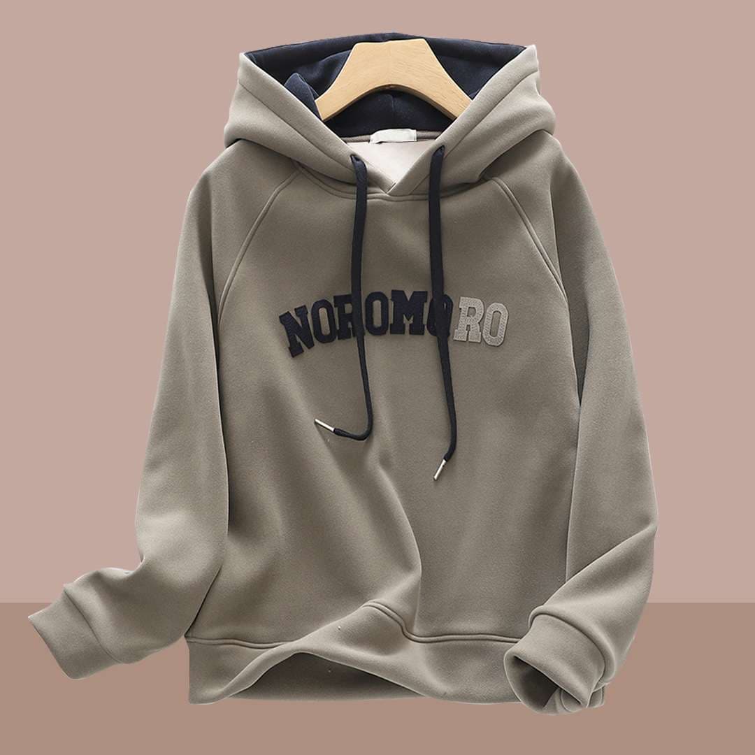 レディース ノロモロ ロゴ入りフーディー スウェット