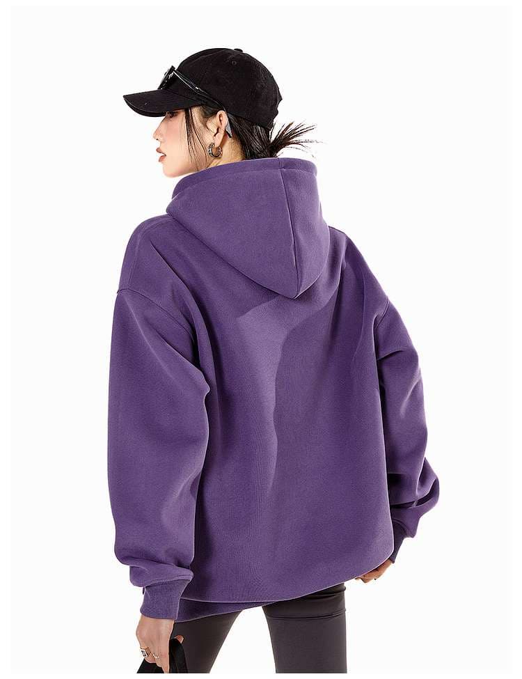 レディース スウェット オーバーサイズ ミニマルロゴ パーカー