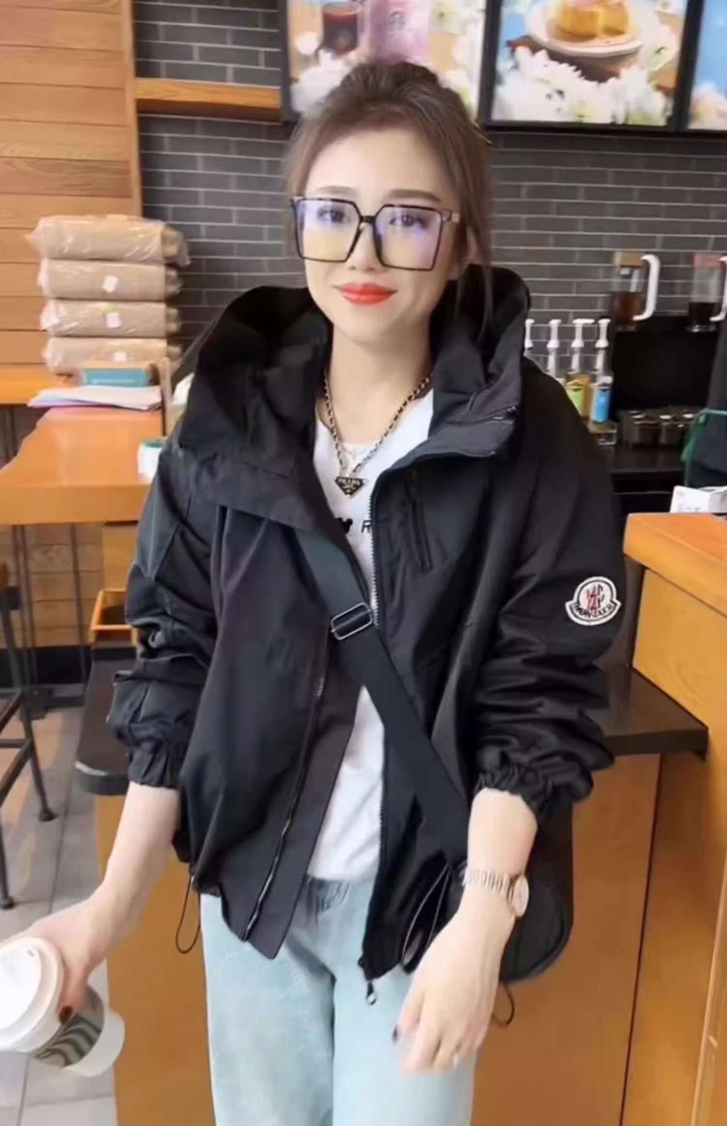 レディース スウェット オーバーサイズ スポーティ ジャケット