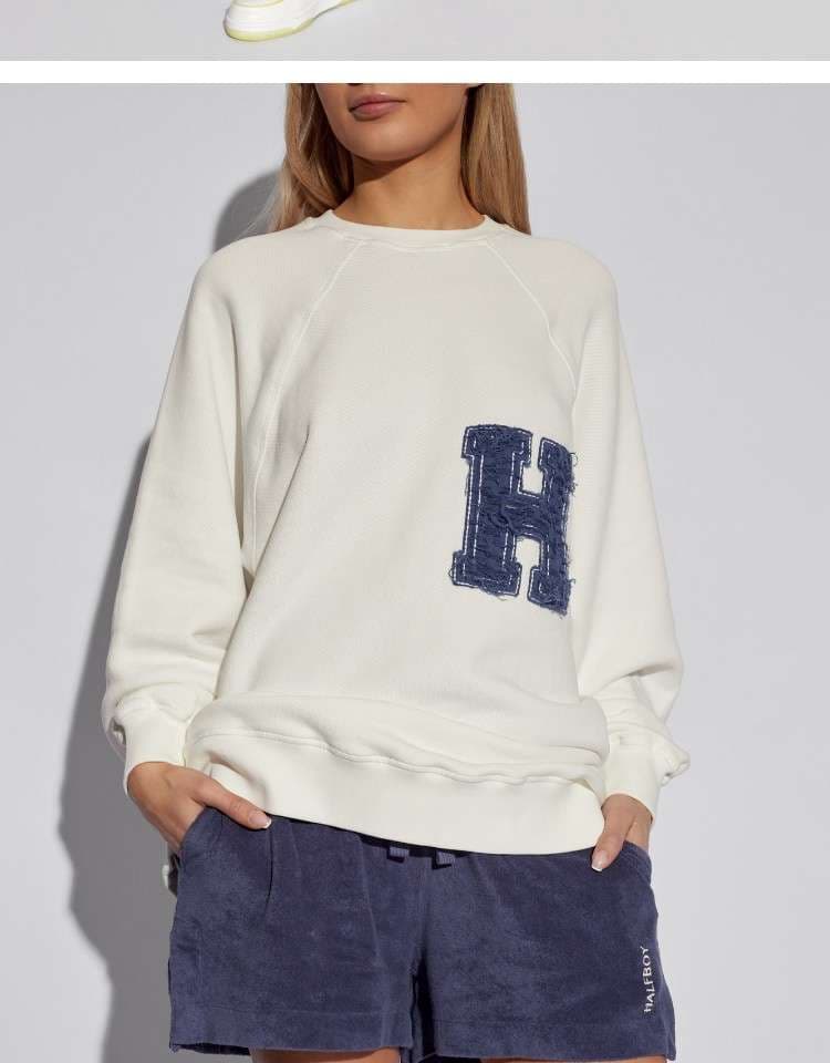 レディース 『H』ロゴ入り オーバーサイズスウェット