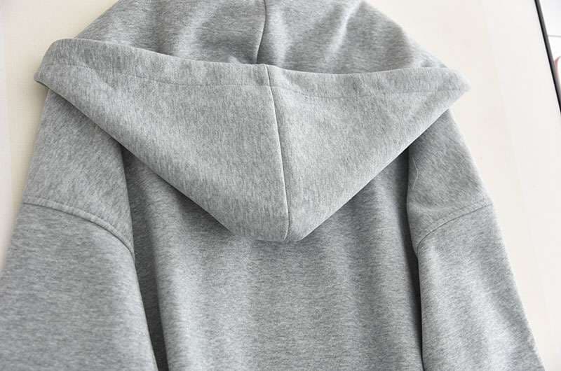 レディース スウェット ゆったりフード付きスポーツブルゾン