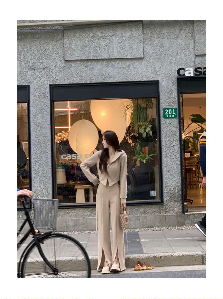 レディース エレガントワイドレッグスウェットパンツ