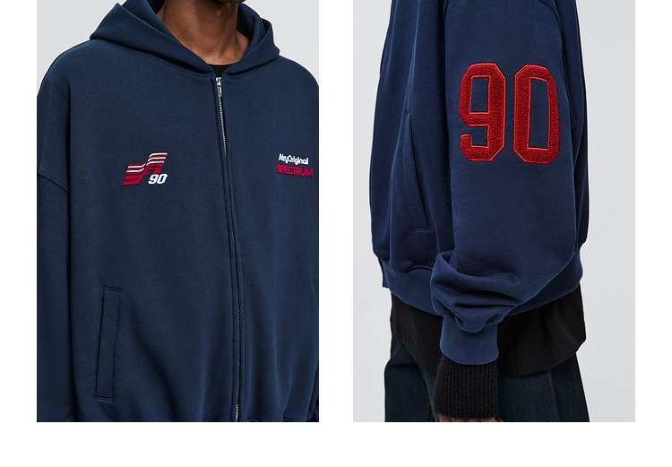 レディース スウェット アスレチック90 ネイビーフーディー