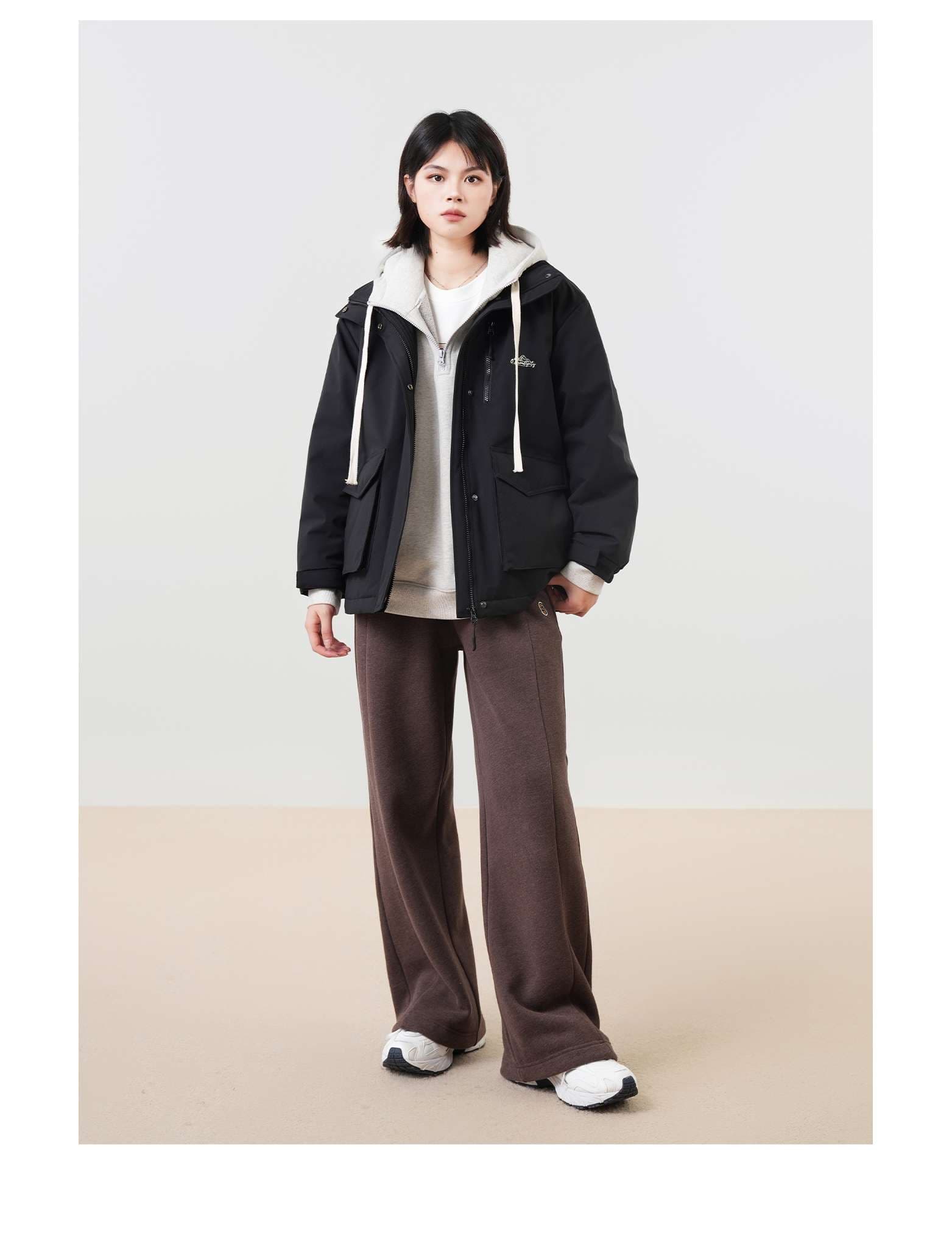 レディース リラックスワイドレッグスウェットパンツ