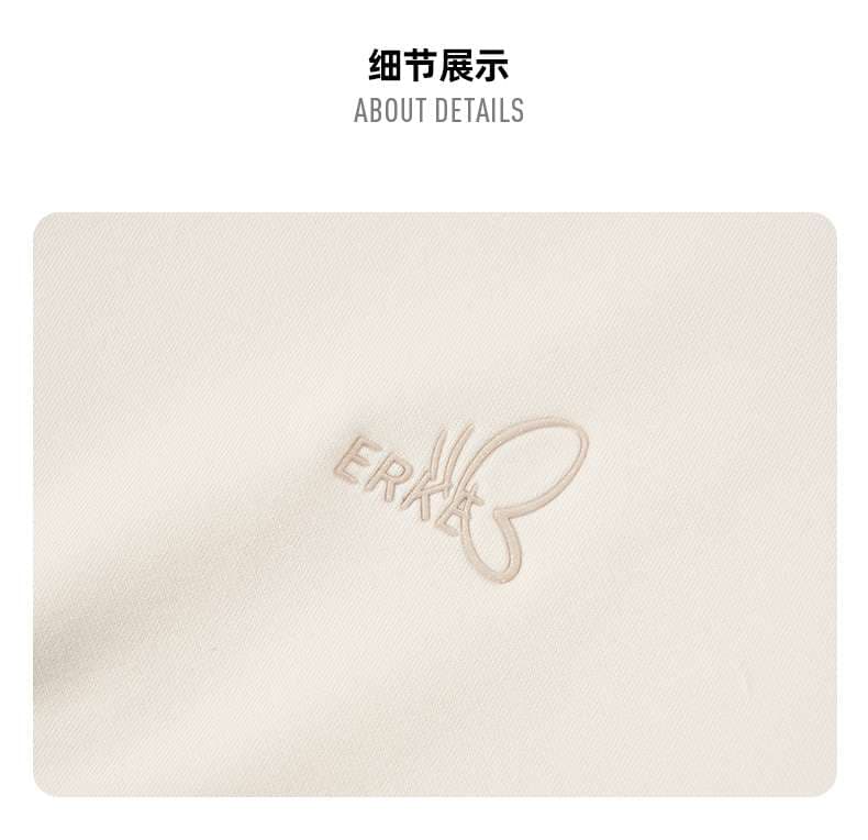 レディース シンプルロゴ刺繍入りクルーネックスウェット