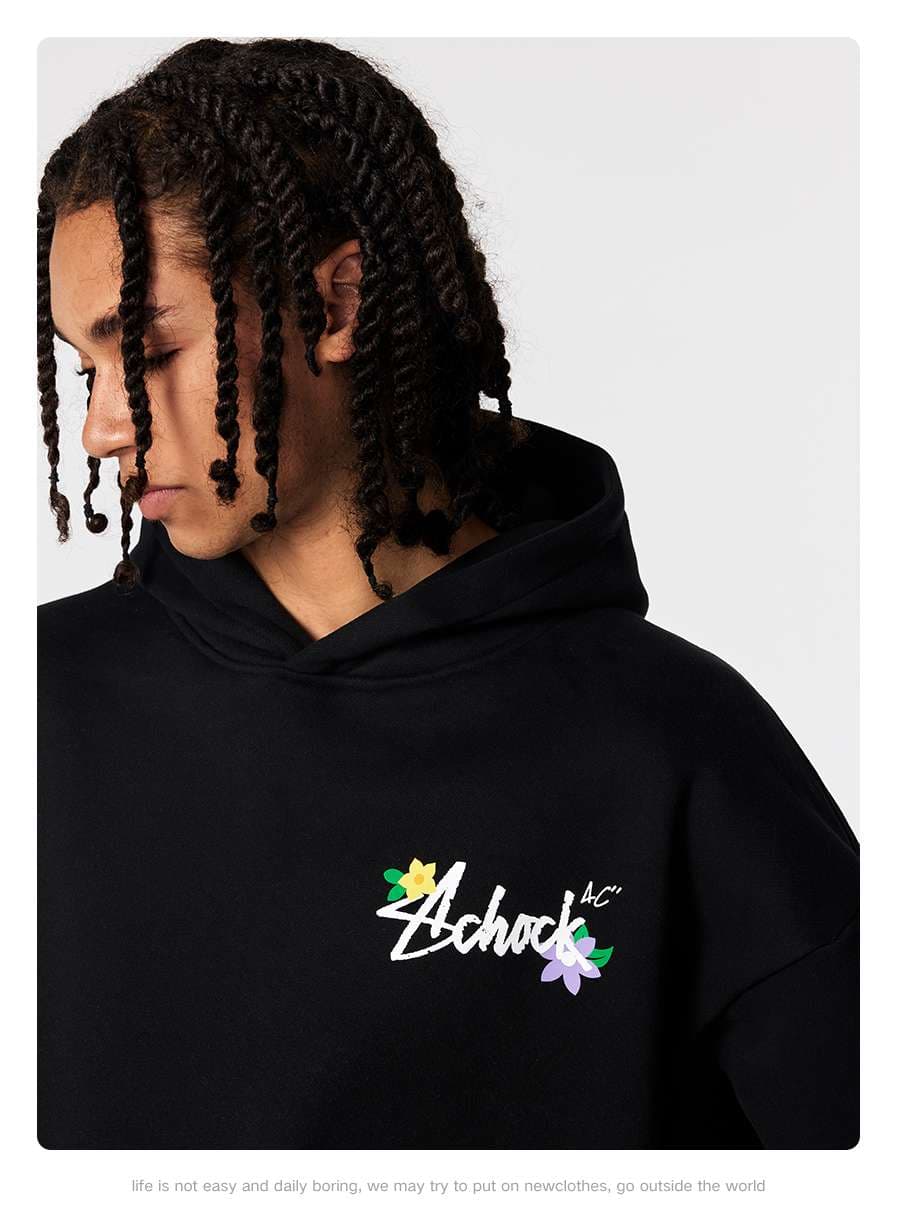 レディース スウェット アシュック フラワーロゴ パーカー