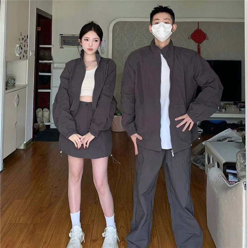 レディース スウェット ユニセックス オーバーサイズ ジップアップジャケット&スカートセット