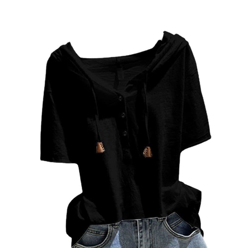 スウェット フード付き半袖リラックススウェット