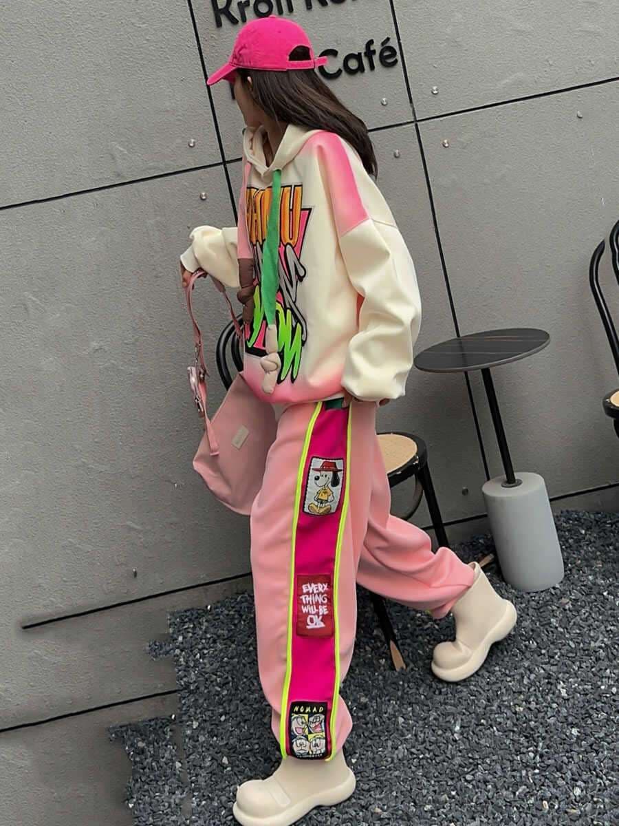 レディース スウェット ポップアートストリートパンツ