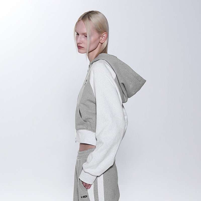 レディース N-RDY ツートンカラー クロップドスウェットセットアップ